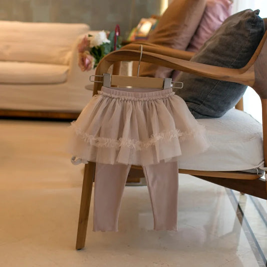 -キッズパンツ チュチュチュールスカートドッキングレギンスパンツ 3カラー【mh0006923】 - mamahalo shop - レギンスパンツ - べビー服 - 子供服 - 男の子 - 女の子