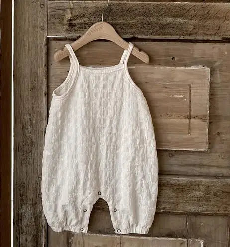 -ベビーサロペット キャミソールジャンプスーツ ロンパース シンプルベーシック 2カラー【mh0005403】 - mamahalo shop - サロペットパンツ・サスペンダーパンツ - べビー服 - 子供服 - 男の子 - 女の子