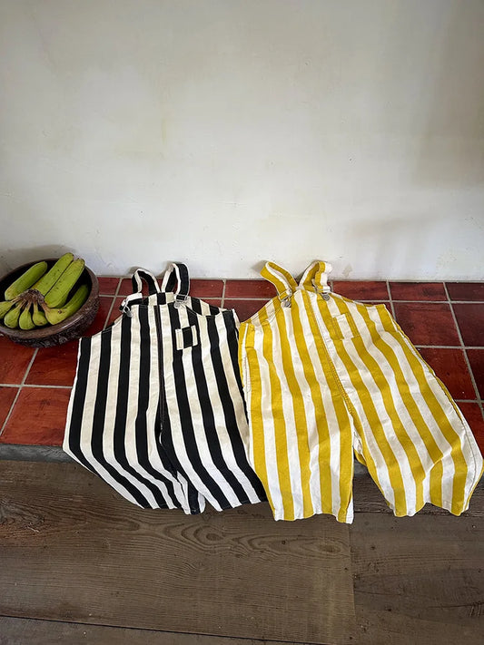 -キッズオーバーオール ストライプルーズサスペンダーパンツ 2カラー【mh0006899】 - mamahalo shop - オーバーオール - べビー服 - 子供服 - 男の子 - 女の子