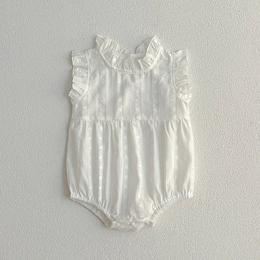-ベビーロンパース ノースリーブ スカートボディスーツ/スタンドフリルボディスーツ【mh0006130】 - mamahalo shop - 半袖ロンパース - べビー服 - 子供服 - 男の子 - 女の子