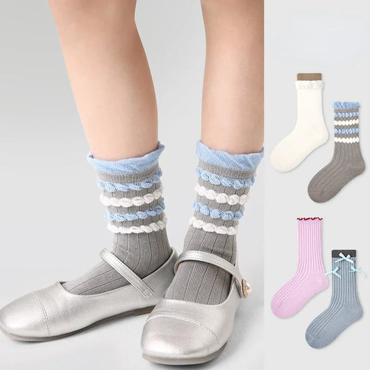-キッズソックス 靴下4足セット カラフルミドル丈カジュアルソックスセット【mh0007350】 - mamahalo shop - ベビー用靴下・タイツ - べビー服 - 子供服 - 男の子 - 女の子