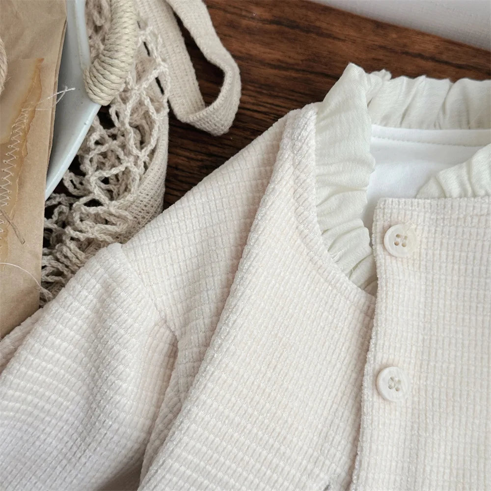 -ベビーカーディガン チュチュペプラムドッキングガーリージャケット ベージュ - mamahalo shop - カーディガン・パーカー - べビー服 - 子供服 - 男の子 - 女の子