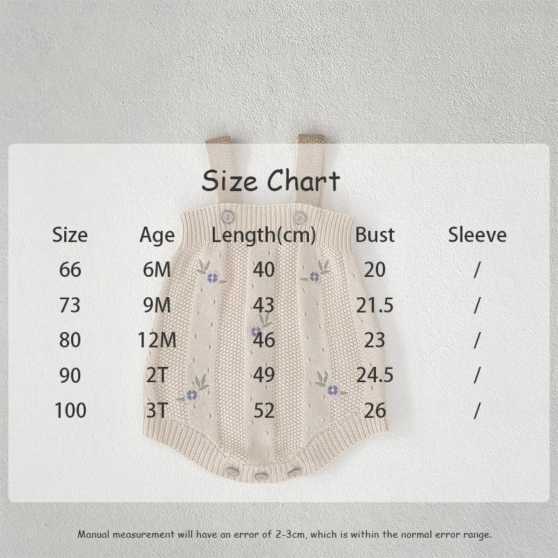 -ベビーセットアップ 2点セット フラワー花柄刺繍 ニットカーディガンジャケット サスペンダーロンパース 単品可 - mamahalo shop - ロンパースセットアップ - べビー服 - 子供服 - 男の子 - 女の子