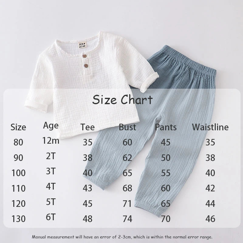 -キッズセットアップ 2点セット 長袖シャツ+ロングルーズパンツ シンプルベーシック 5カラー【mh0005894】 - mamahalo shop - 長袖セットアップ - べビー服 - 子供服 - 男の子 - 女の子