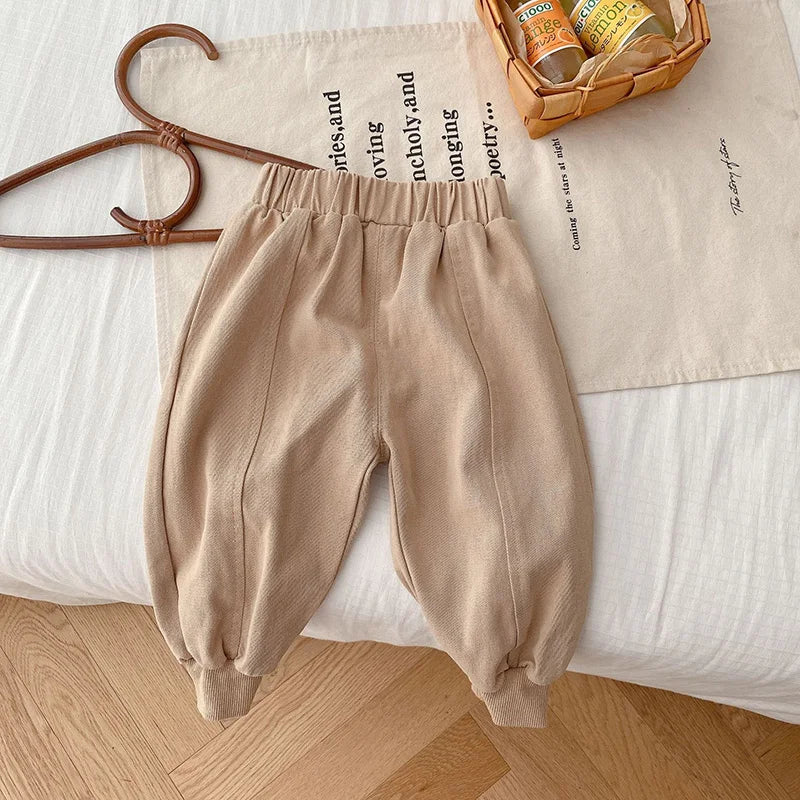 -キッズパンツ ルーズロングパンツ シンプルベーシック 3カラー【mh0004177】 - mamahalo shop - ロングパンツ・スウェットパンツ - べビー服 - 子供服 - 男の子 - 女の子