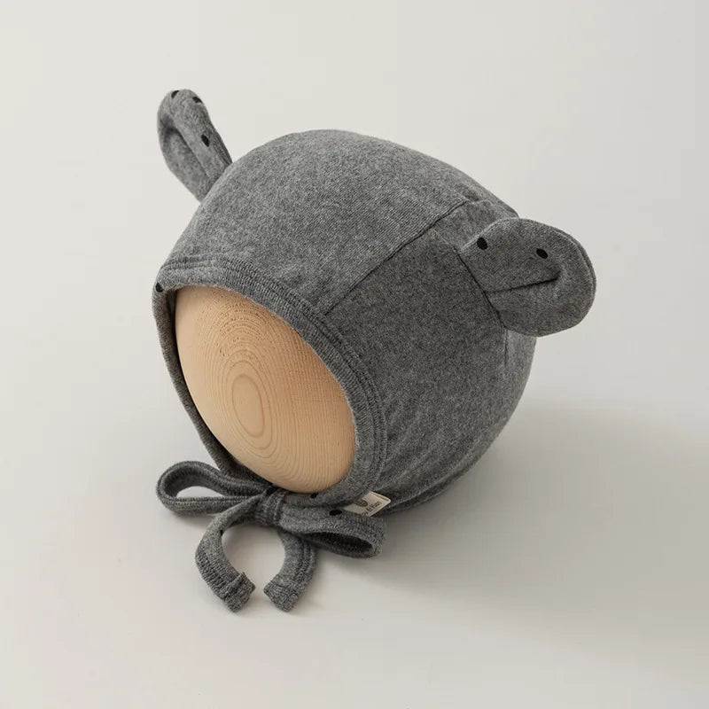 -ベビー帽子 水玉ドット羊耳付きボンネット帽子 3カラー【mh0006960】 - mamahalo shop - ベビー用帽子 - べビー服 - 子供服 - 男の子 - 女の子