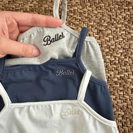 -キッズセットアップ 2点セット キャミソール+ショートレギンスパンツ レターロゴワンポイント 3カラー【mh0005306】 - mamahalo shop - ノースリーブセットアップ - べビー服 - 子供服 - 男の子 - 女の子