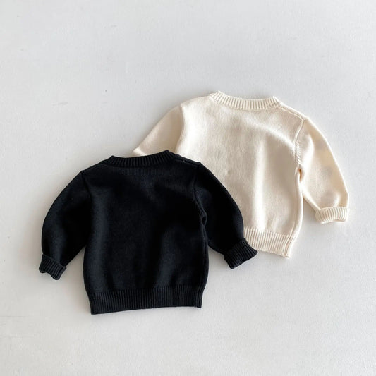 -キッズカーディガン ニットジャケット チェリーさくらんぼ刺繍 2カラー【mh0006630】 - mamahalo shop - カーディガン・パーカー - べビー服 - 子供服 - 男の子 - 女の子