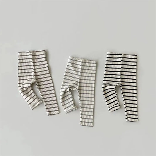 -ベビーパンツ レギンスパンツ ボーダー 無地 シンプルベーシック - mamahalo shop - レギンスパンツ - べビー服 - 子供服 - 男の子 - 女の子