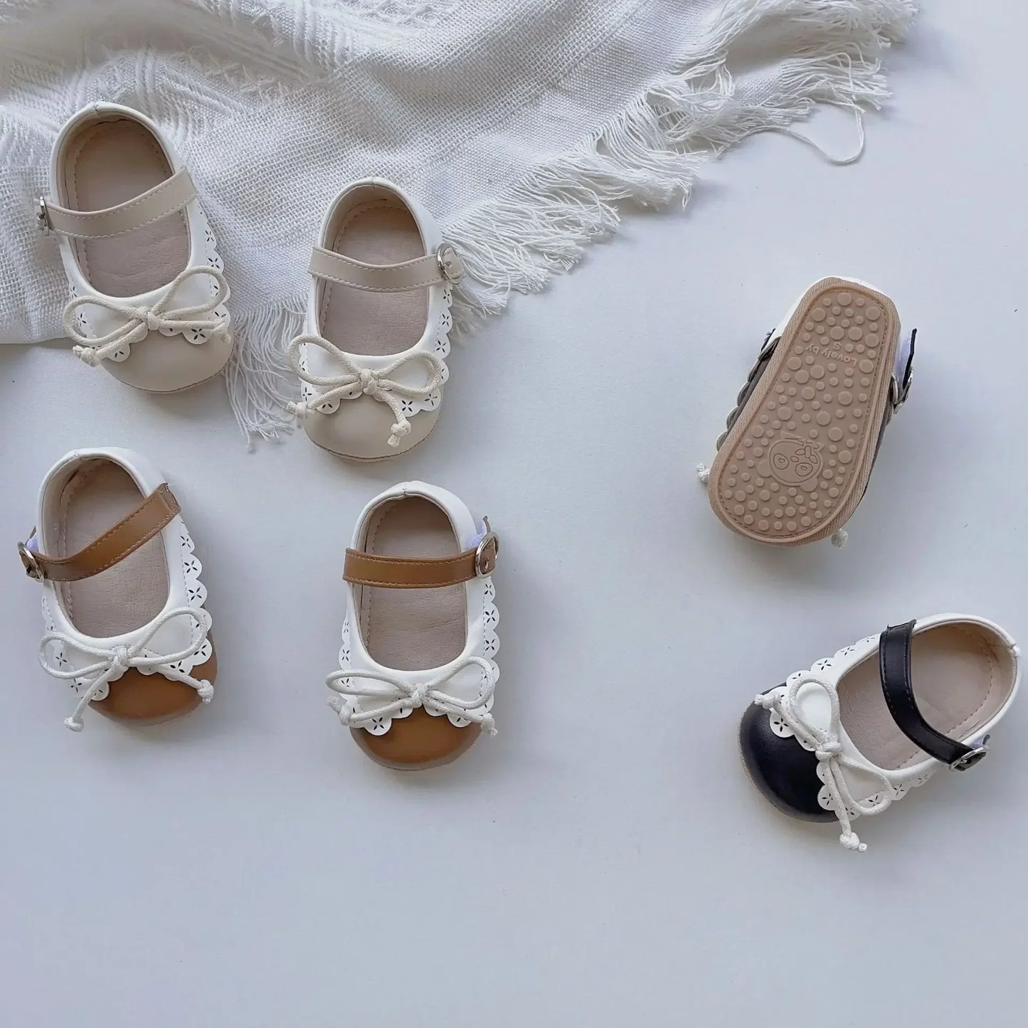 -ベビーシューズ ストラップフラットバレエシューズ ファーストシューズ 靴 - mamahalo shop - ベビー用靴 - べビー服 - 子供服 - 男の子 - 女の子