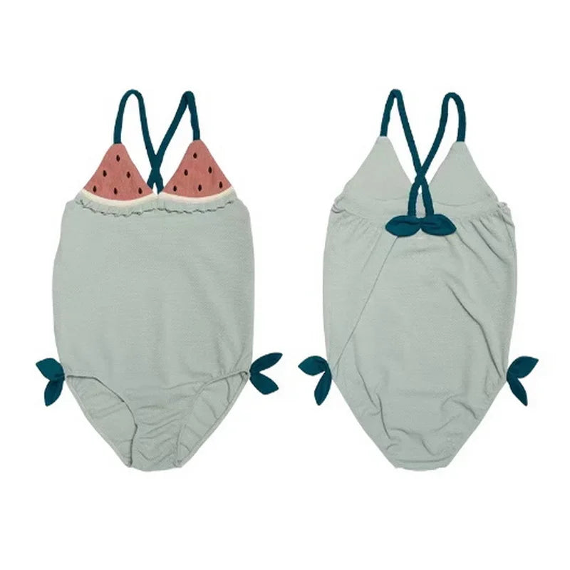 -キッズ水着 ワンピース フルーツデザイン スイムウェア 3カラー【mh0005136】 - mamahalo shop - ベビー用水着 - べビー服 - 子供服 - 男の子 - 女の子