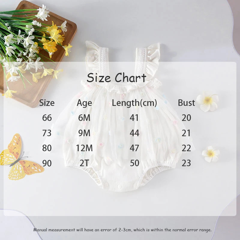 -ベビーロンパース キャミソールチュチュチュールスカートボディスーツ フラワー刺繍 2カラー【mh0006171】 - mamahalo shop - ノースリーブロンパース - べビー服 - 子供服 - 男の子 - 女の子