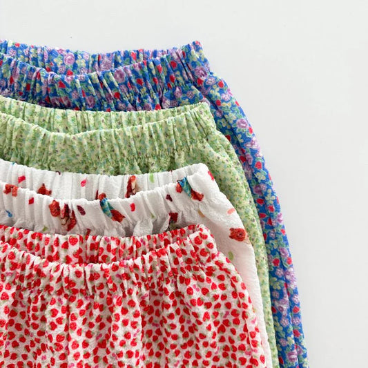 -ベビーパンツ サマーパンツ ルーズパンツ 蚊よけ 外遊びパンツ チェック/ベアくまプリント 4カラー - mamahalo shop - ロングパンツ・スウェットパンツ - べビー服 - 子供服 - 男の子 - 女の子