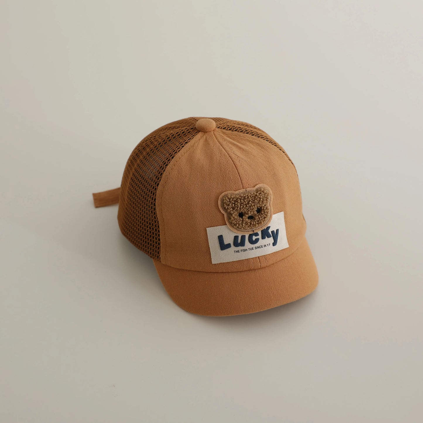 -ベビー帽子 メッシュキャップ 野球帽 ベアくまワッペン サマーハット【mh0005596】 - mamahalo shop - ベビー用帽子 - べビー服 - 子供服 - 男の子 - 女の子