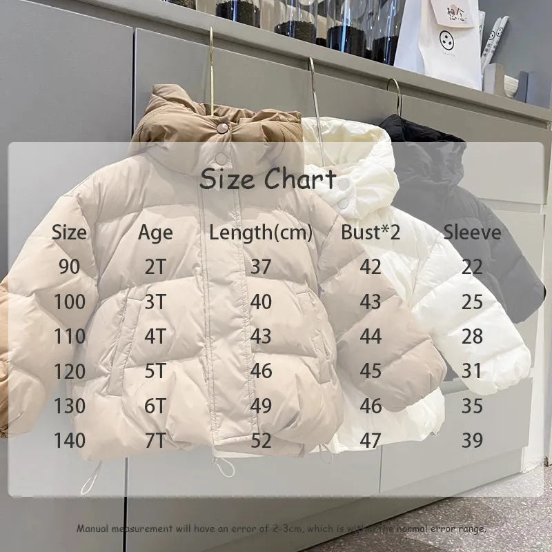 -☺︎ キッズアウター ボリューム中綿ダウンジャケット フード付きコート - mamahalo shop - ショートコート・ジャケット・ジャンパー - べビー服 - 子供服 - 男の子 - 女の子