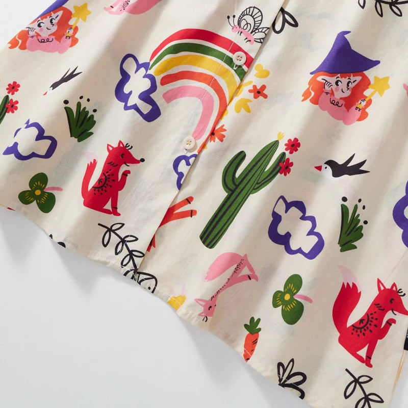 -キッズワンピース 半袖シャツドレス お絵描きプリント【mh0006138】 - mamahalo shop - 半袖ワンピース - べビー服 - 子供服 - 男の子 - 女の子