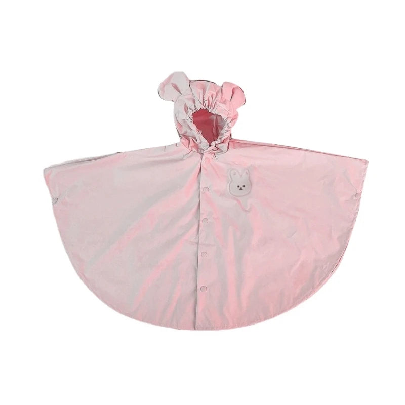 -キッズレインコート 雨具 耳付きフーディアニマルワンポイントレインポンチョ 防水コート 3カラー【mh0007077】 - mamahalo shop - レインコート - べビー服 - 子供服 - 男の子 - 女の子