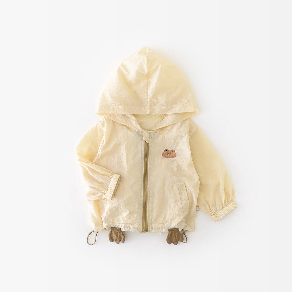 ショートコート・ジャケット・ジャンパー Beige / 73cm フーディ足つきアニマルウィンドブレーカー【mh0009598】