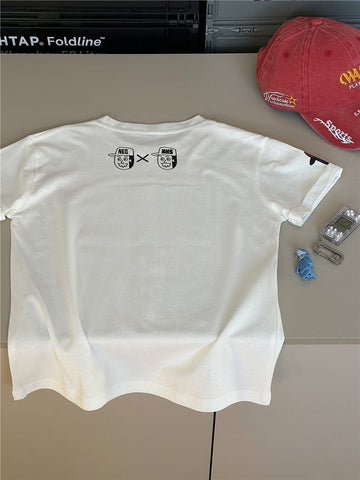 Abstract Character T-shirt キャラクター 半袖Tシャツ【mh0012941】 snidols 半袖Tシャツ