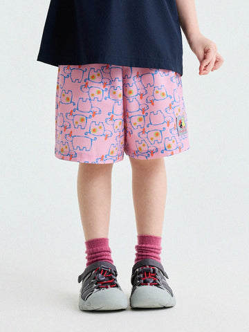 Abstract Line Quick-Dry Shorts ワッペン ハーフパンツ【mh0013197】 yunerma ハーフパンツ・ショートパンツ