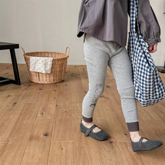 レギンスパンツ キッズパンツ ロゴプリント柄 レギンスパンツ 3カラー【mh0003974】