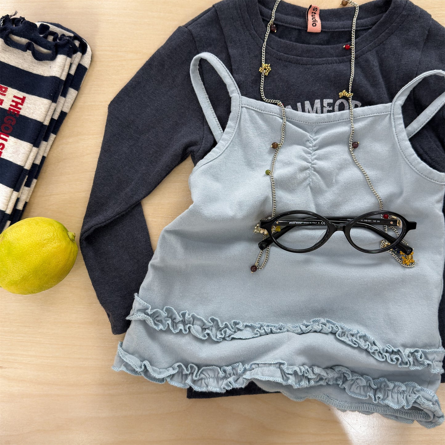 タンクトップ・キャミソール・ノースリーブトップス Blue / 80cm Sleeveless Camisole Base T-Shirt ノースリーブ キャミソール Tシャツ【mh0011952】