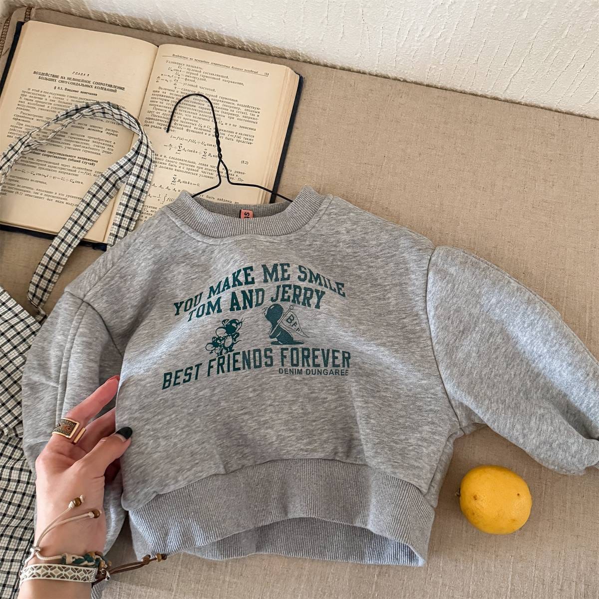 トレーナー・フーディ Light Gray / 80cm 長袖スウェットトレーナー 裏起毛 プリントロゴ入り カジュアルトップス【mh0011399】