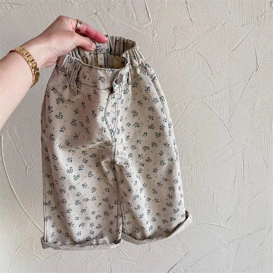 ロングパンツ・スウェットパンツ キッズ フラワー ロング ルーズ パンツ【mh0001454】