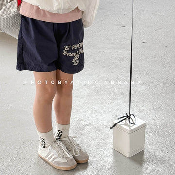 ハーフパンツ・ショートパンツ レターロゴ刺繍スポーツショートパンツ【mh0009399】