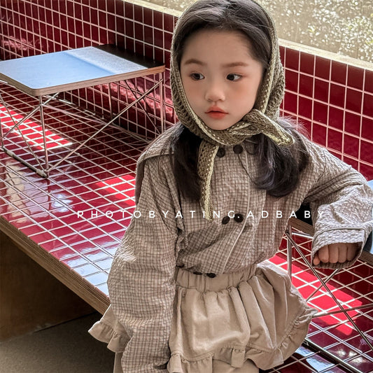 ショートコート・ジャケット・ジャンパー セーラーカラーチェックジャケット【mh0010627】