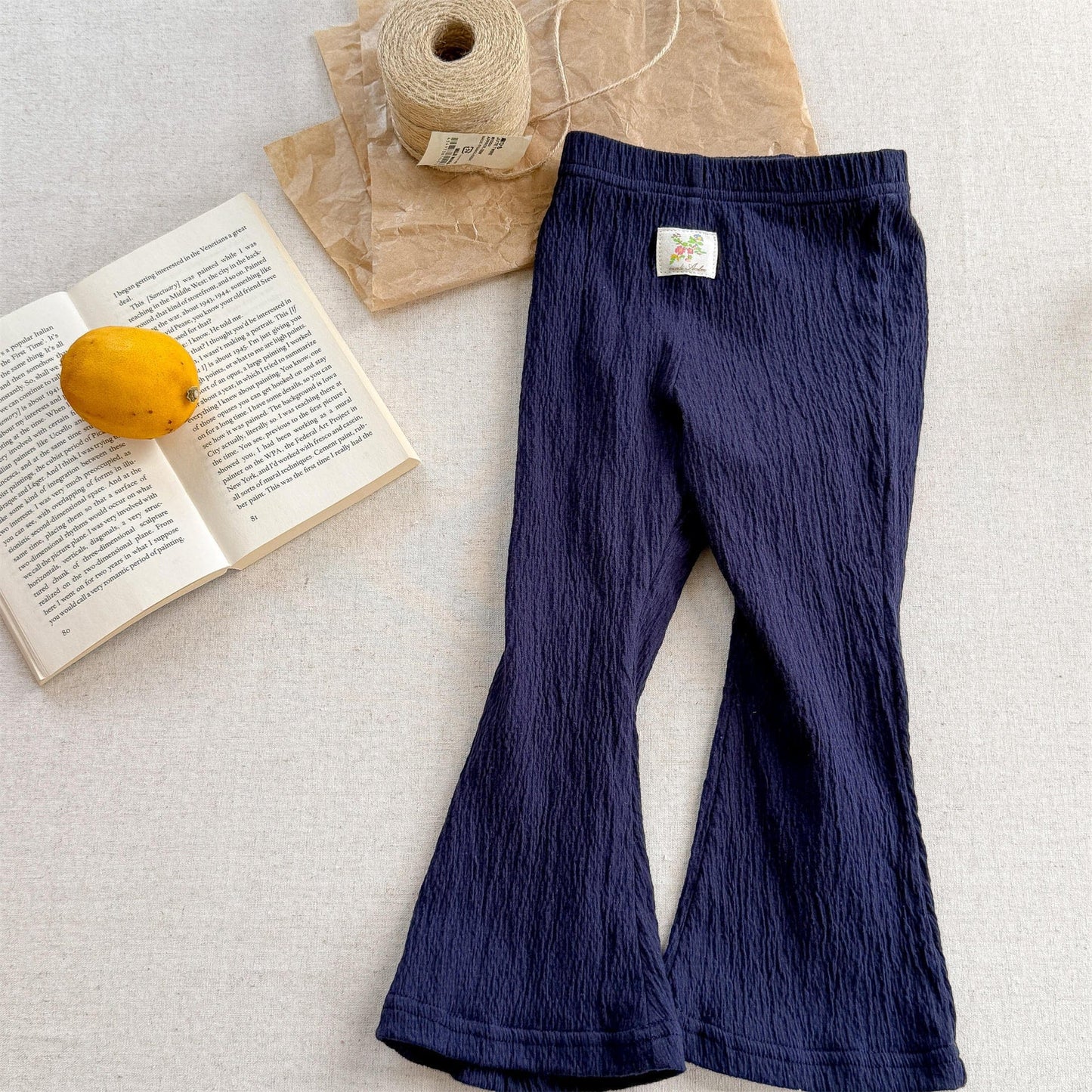 レギンスパンツ Navy / 80cm 薄手フレアレギンスパンツ【mh0009775】