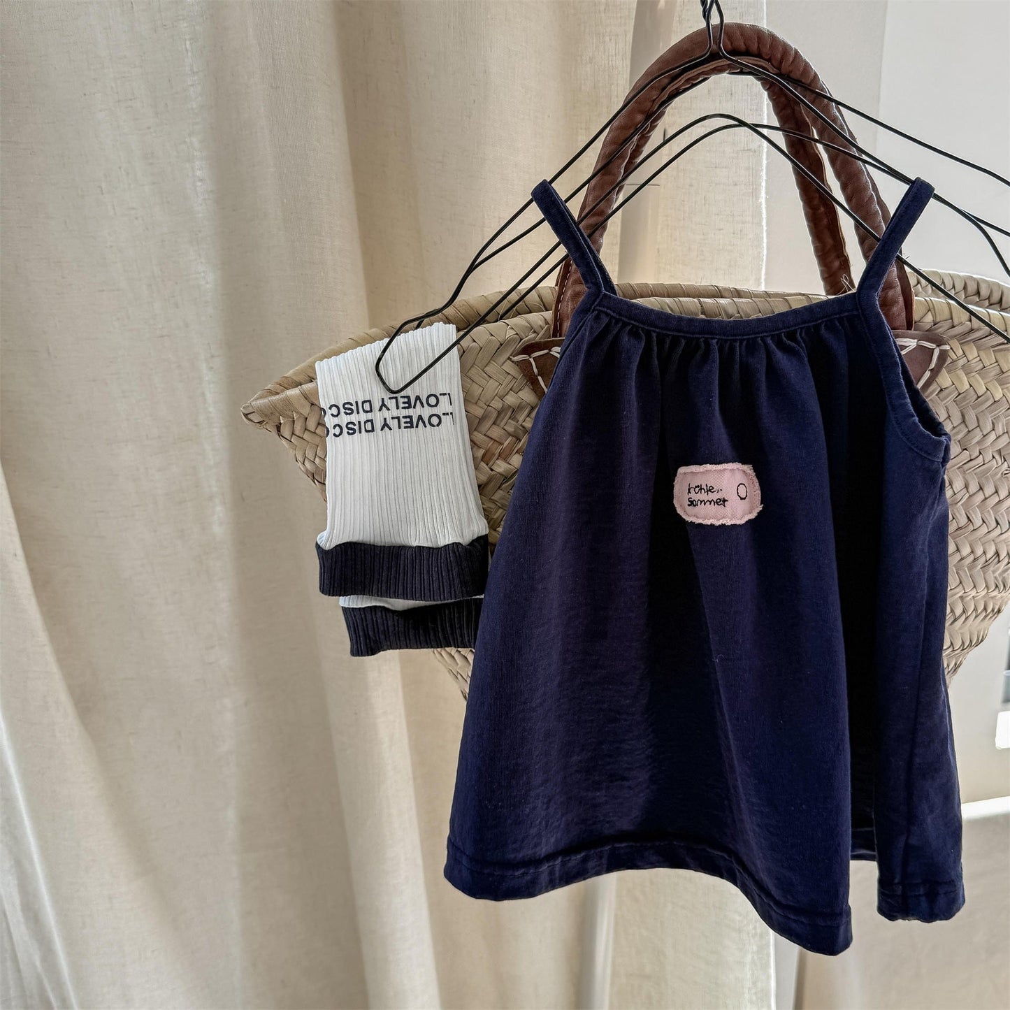 タンクトップ・キャミソール・ノースリーブトップス Navy / 80cm キャミソールチュニックブラウス【mh0010132】