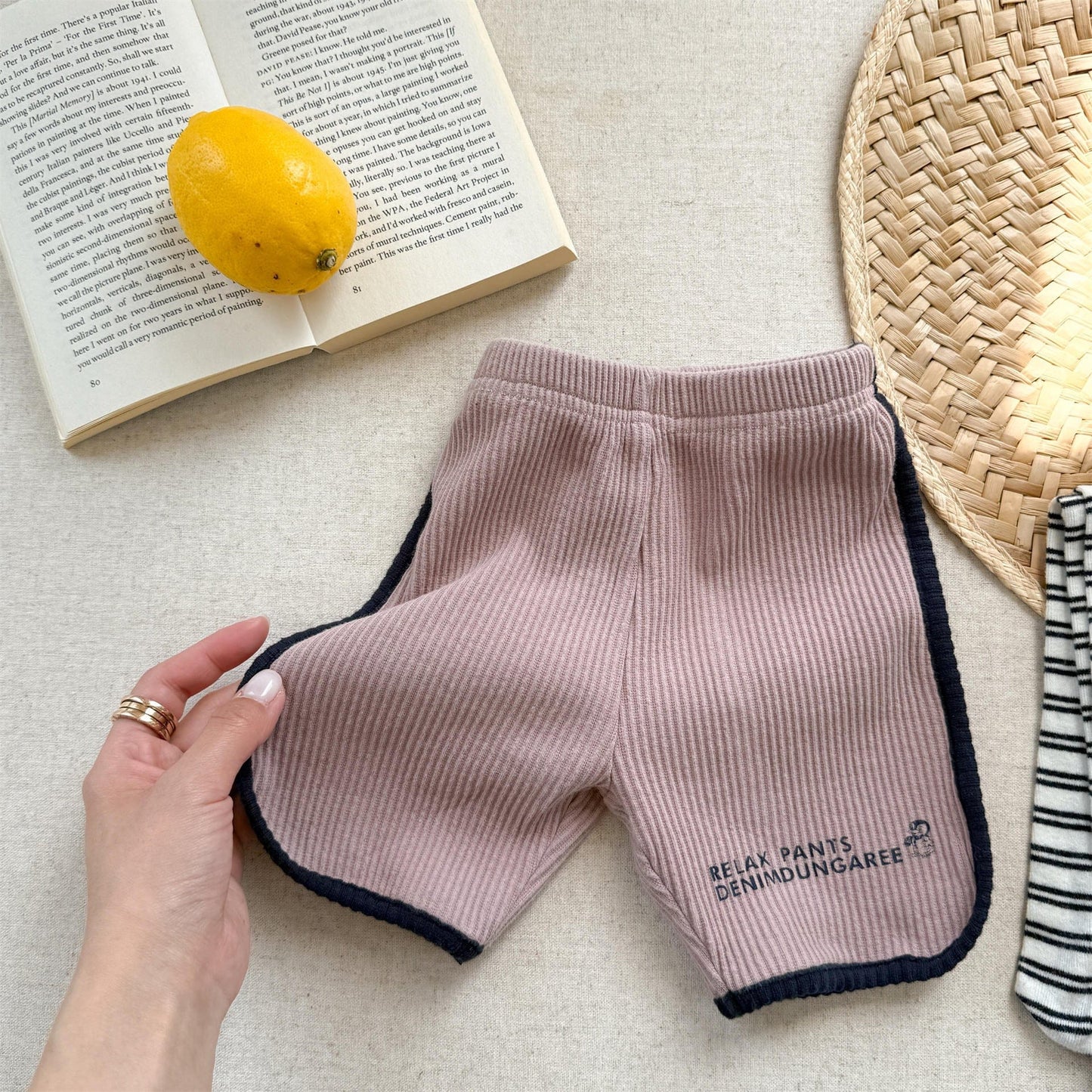 ハーフパンツ・ショートパンツ Pink / 80cm バイピングショートレギンスパンツ【mh0010137】