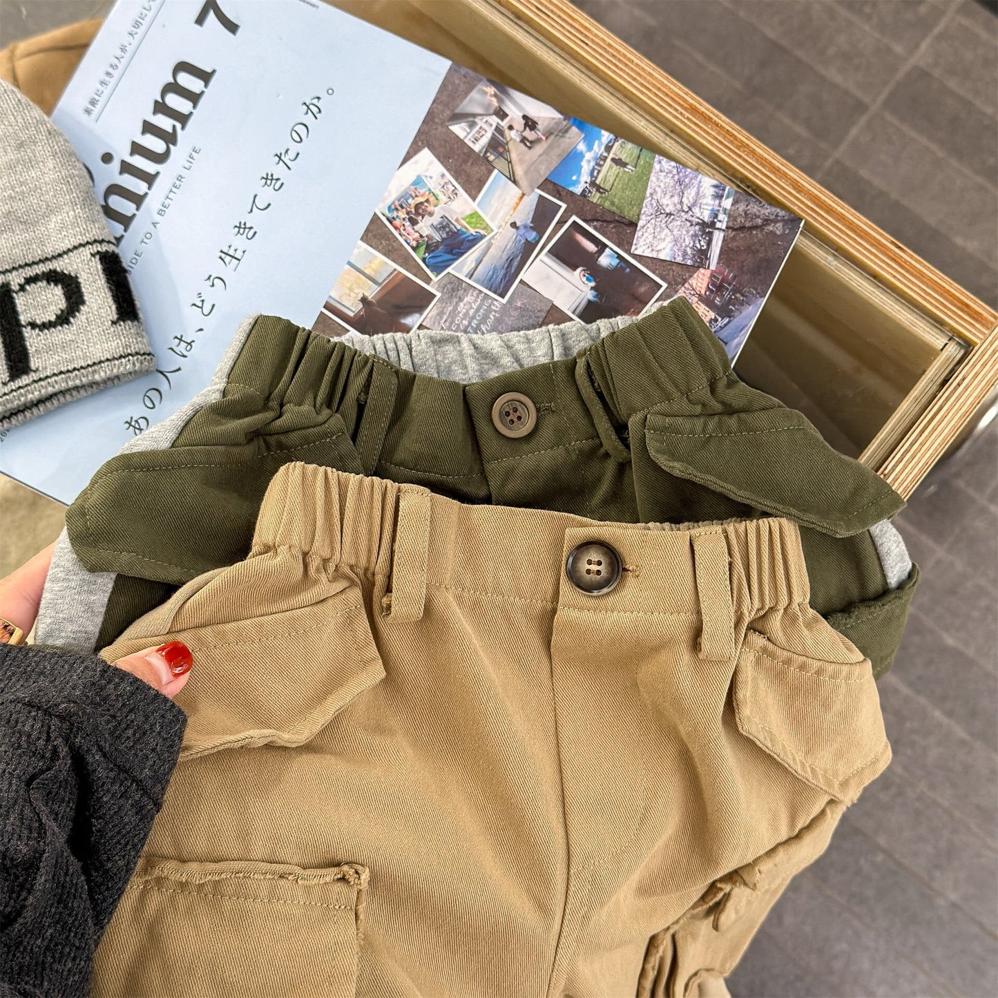 ロングパンツ・スウェットパンツ Spliced Sweatpants Cargo Pants 切り替え スウェット カーゴパンツ【mh0012080】