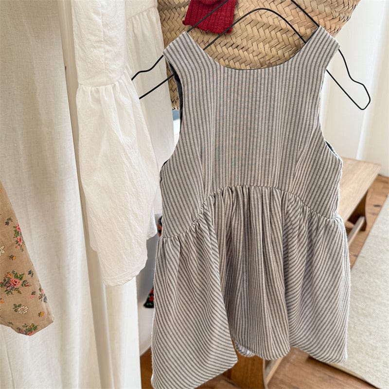 ノースリーブワンピース Stripe / 80cm ノースリーブ無地/ストライプシンプルワンピース【mh0009375】