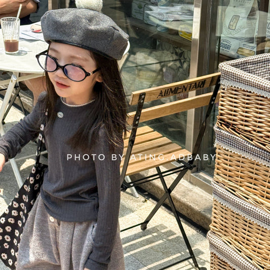 長袖Tシャツ レースニットフリル長袖Tシャツカットソー【mh0010617】