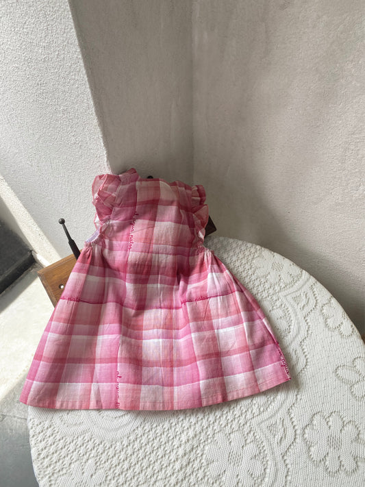 al agua patos | Bamboo Cotton Gingham Dress バンブーコットンギンガムチェックドレス【mh0020162】 Pink plaid sundress mamahalo shop