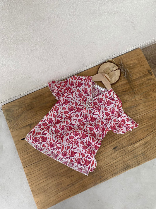 al agua patos | Gauze Cotton Floral Print Shirt ガーゼコットンプリントシャツ【mh0020158】 mamahalo shop