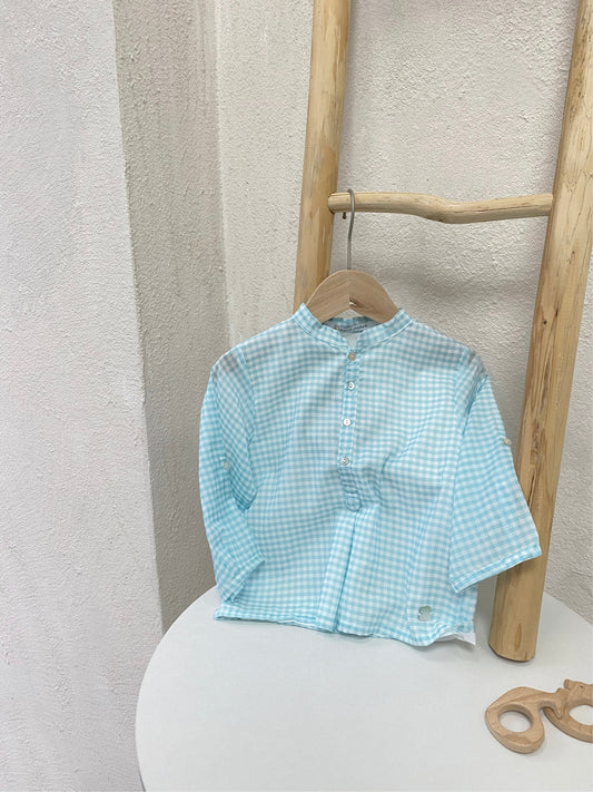 al agua patos | Gauze Cotton Gingham Shirt ガーゼコットンギンガムチェックシャツ【mh0020155】 mamahalo shop