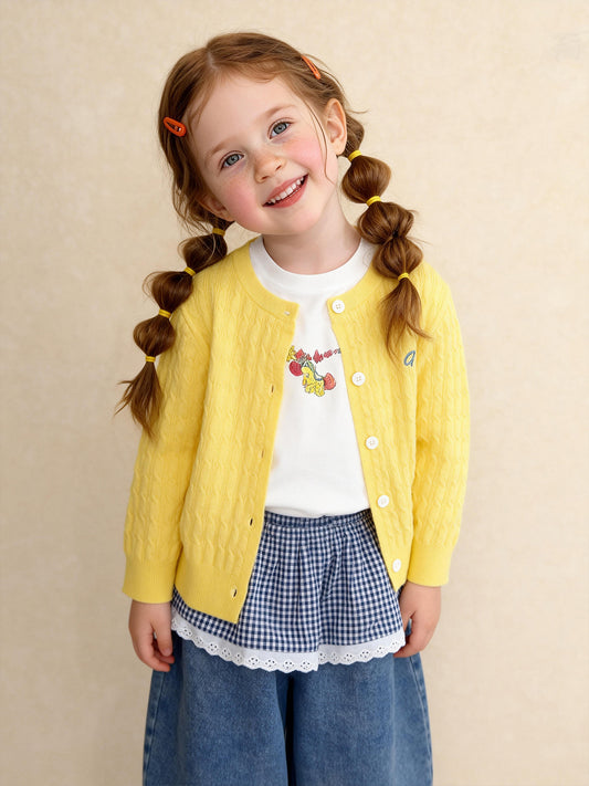 カーディガン・パーカー Versatile Cable Crew Neck Cardigan ケーブル編みニットカーディガン【mh0011982】