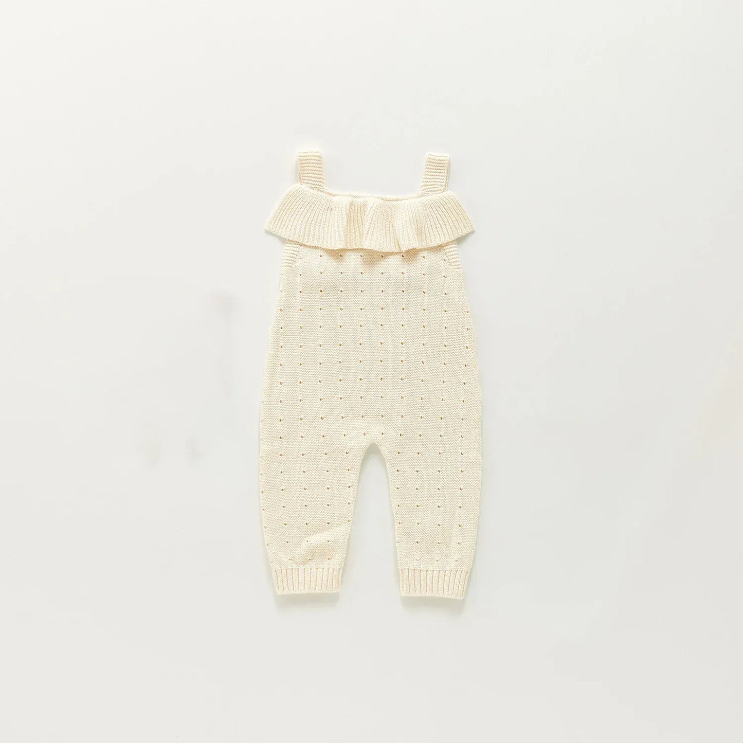 サロペットパンツ・サスペンダーパンツ Beige / 3-6M 66cm ベビーサロペット ニット サスペンダージャンプスーツ 2カラー【mh0006146】