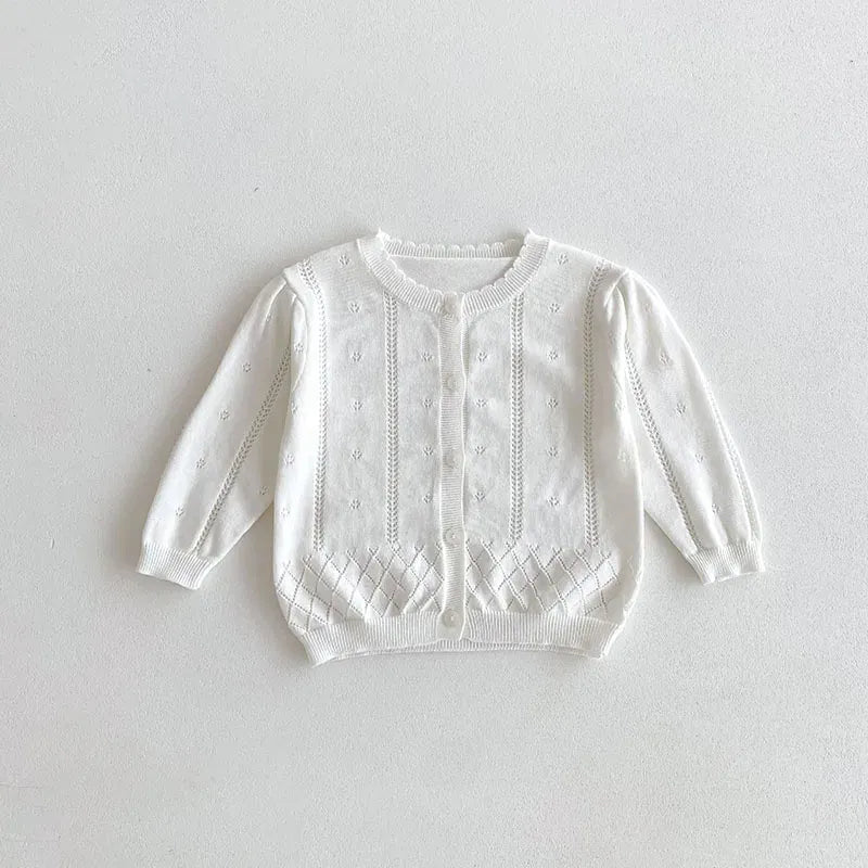 カーディガン・パーカー Beige / 80cm キッズカーディガン レースニットジャケット サマーカーディガン 薄手 クーラー冷房対策 3カラー【mh0005498】