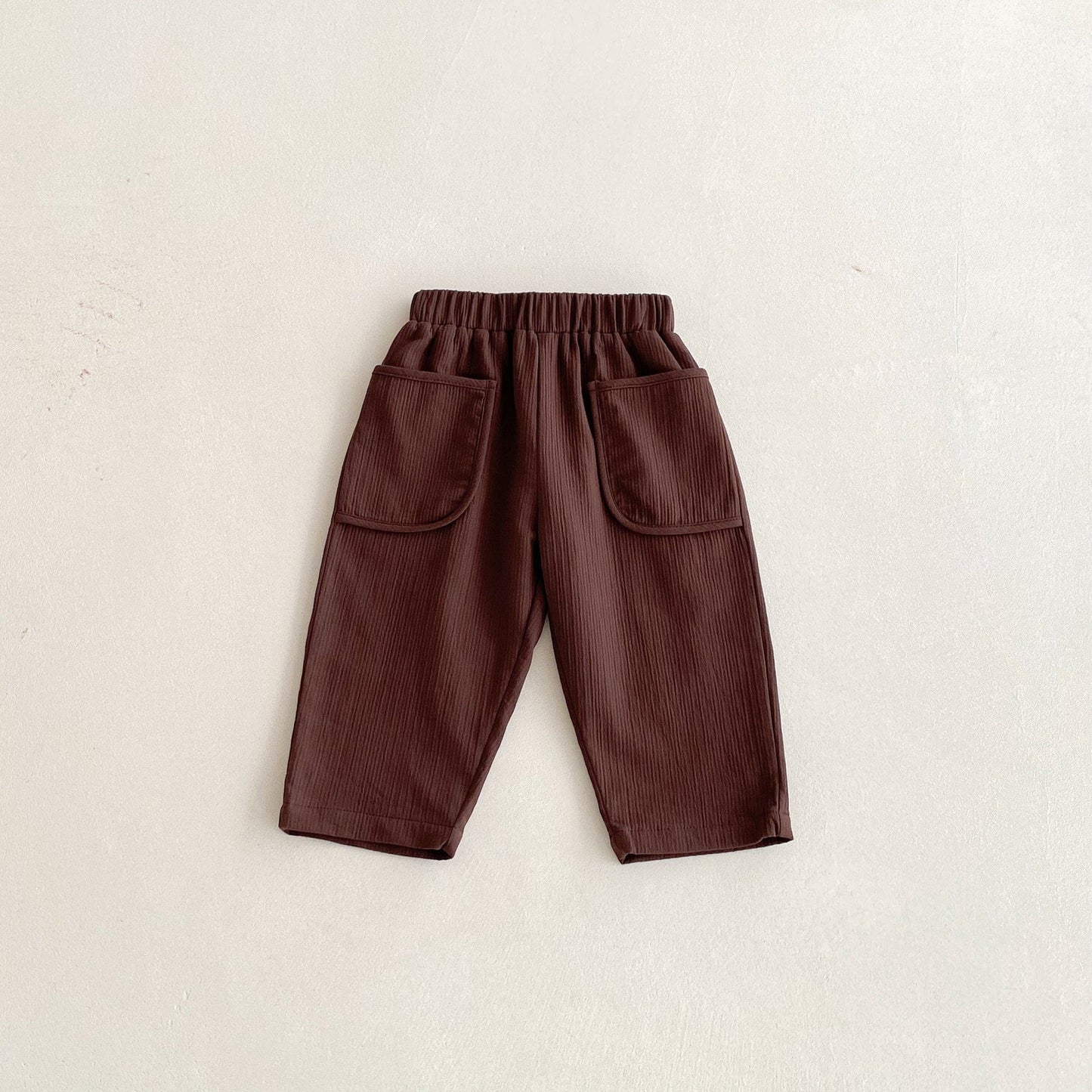 ロングパンツ・スウェットパンツ Brown / 80cm シンプルベーシックビッグポケットロングパンツ【mh0010673】
