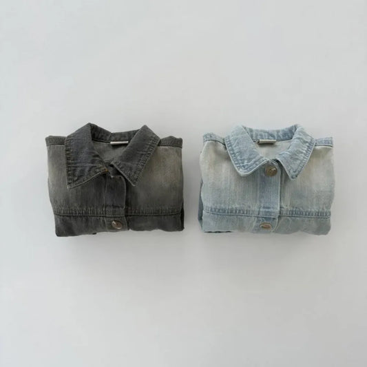 ショートコート・ジャケット・ジャンパー キッズアウター シンプルベーシックデニムジャケット Gジャン2カラー【mh0007221】