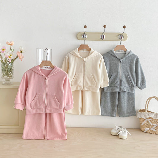 長袖セットアップ Hooded Cardigan Sweatshirt Set フーディー スウェット セットアップ【mh0011958】