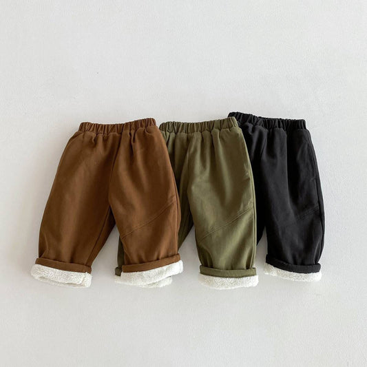 ロングパンツ・スウェットパンツ ロングパンツ 裏ボア あったか 保温 ルーズシルエット 無地 カジュアル 長ズボン【mh0011379】