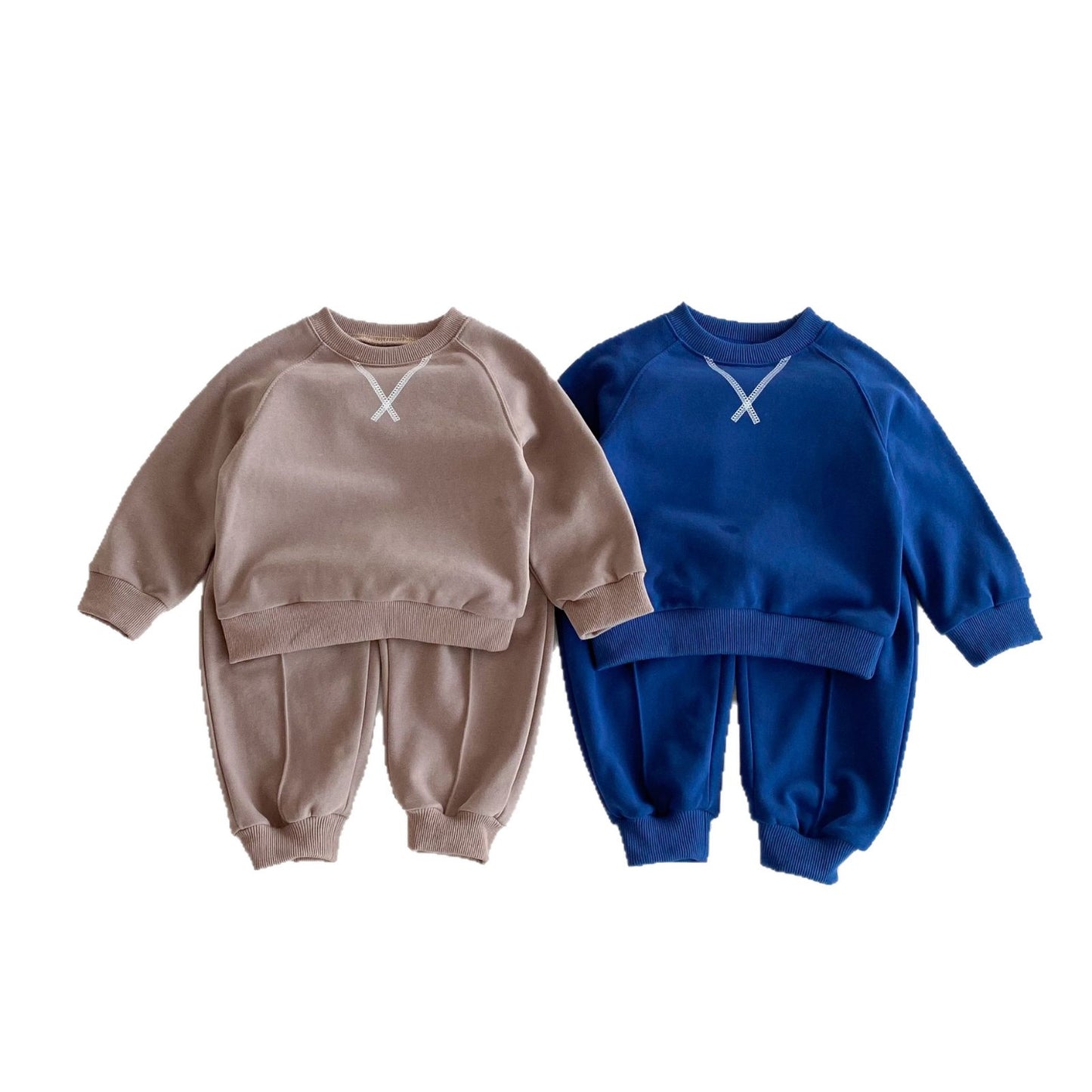 長袖セットアップ Simple Casual Sweatshirt Set シンプル スウェット セットアップ【mh0011957】