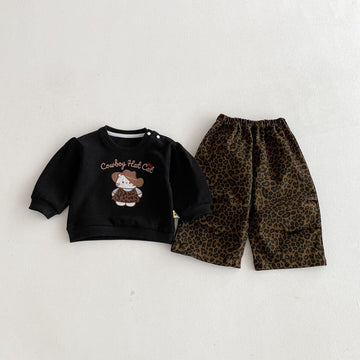 長袖セットアップ Suit / 73cm Leopard Sweatshirt Set レオパード スウェットセット【mh0012091】