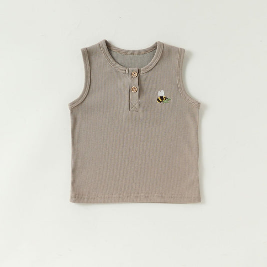 Animal Embroidered Vest アニマル 刺繍タンクトップ【mh0013037】 Beitaoya タンクトップ・キャミソール・ノースリーブトップス