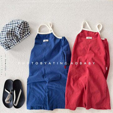 Back-cross Camisole Jumpsuit キャミソール サロペットパンツ【mh0013452】 ADbaby サロペットパンツ・サスペンダーパンツ